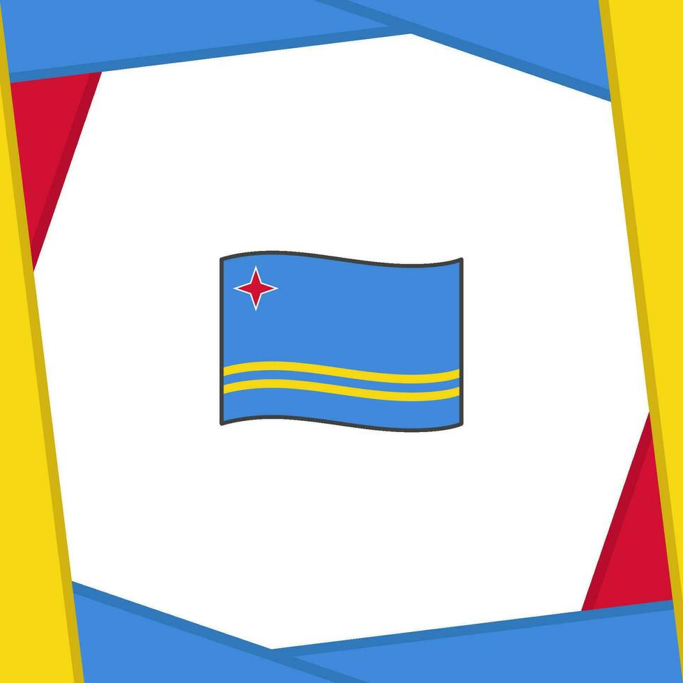 Aruba bandeira abstrato fundo Projeto modelo. Aruba independência dia bandeira social meios de comunicação publicar. Aruba bandeira vetor