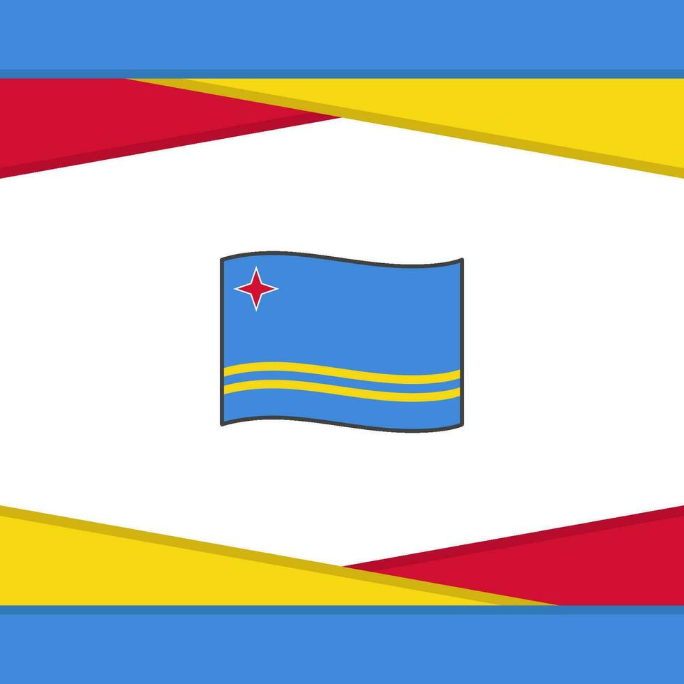 Aruba bandeira abstrato fundo Projeto modelo. Aruba independência dia bandeira social meios de comunicação publicar. Aruba vetor