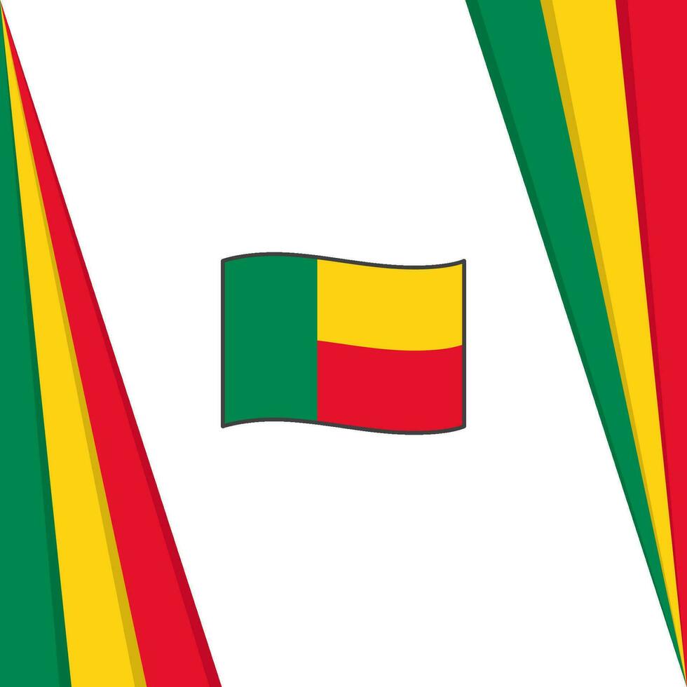 benin bandeira abstrato fundo Projeto modelo. benin independência dia bandeira social meios de comunicação publicar. benin bandeira vetor