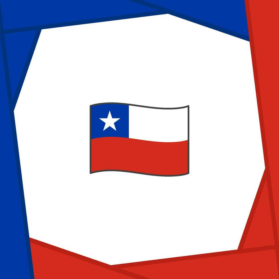 Chile bandeira abstrato fundo Projeto modelo. Chile independência dia bandeira social meios de comunicação publicar. Chile bandeira vetor