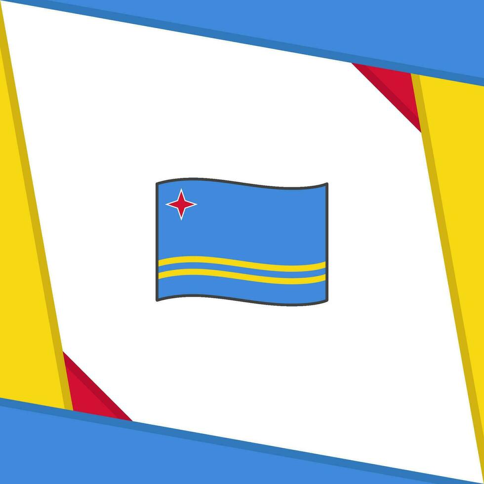 Aruba bandeira abstrato fundo Projeto modelo. Aruba independência dia bandeira social meios de comunicação publicar. Aruba independência dia vetor
