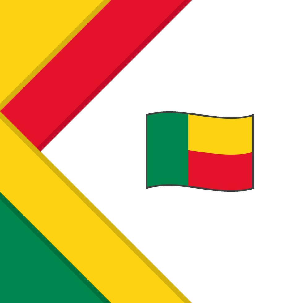 benin bandeira abstrato fundo Projeto modelo. benin independência dia bandeira social meios de comunicação publicar. benin ilustração vetor