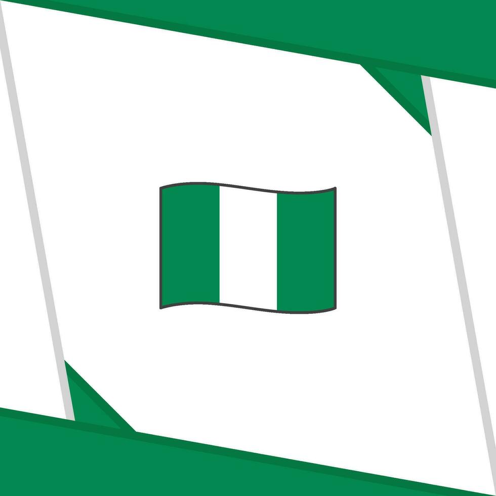 Nigéria bandeira abstrato fundo Projeto modelo. Nigéria independência dia bandeira social meios de comunicação publicar. Nigéria independência dia vetor