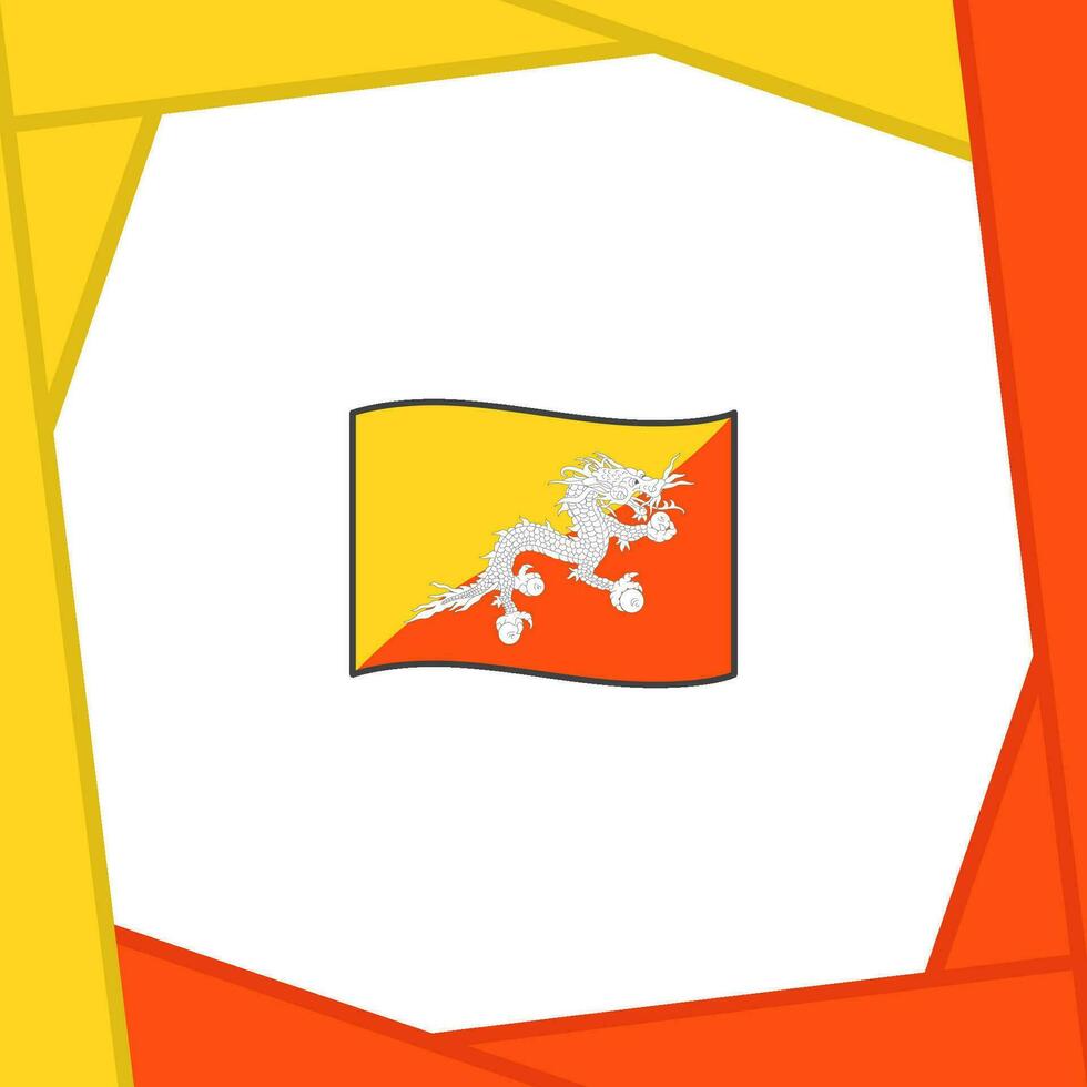 Butão bandeira abstrato fundo Projeto modelo. Butão independência dia bandeira social meios de comunicação publicar. Butão bandeira vetor