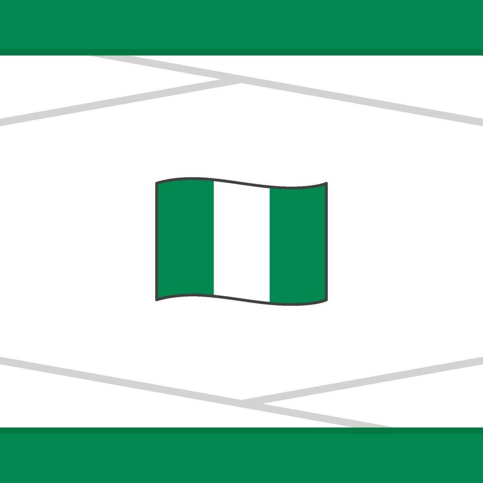 Nigéria bandeira abstrato fundo Projeto modelo. Nigéria independência dia bandeira social meios de comunicação publicar. Nigéria vetor