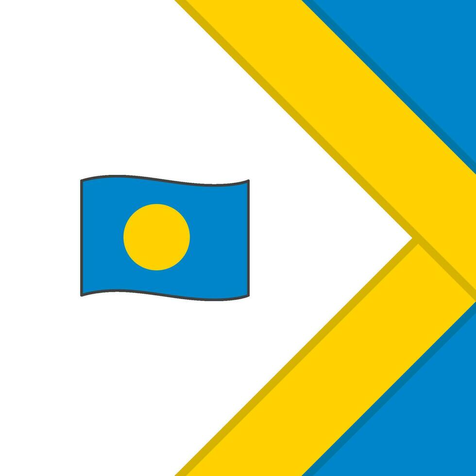 Palau bandeira abstrato fundo Projeto modelo. Palau independência dia bandeira social meios de comunicação publicar. Palau desenho animado vetor