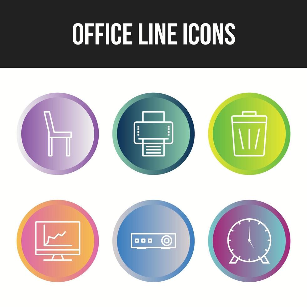 belos ícones de escritório para uso pessoal e comercial. vetor