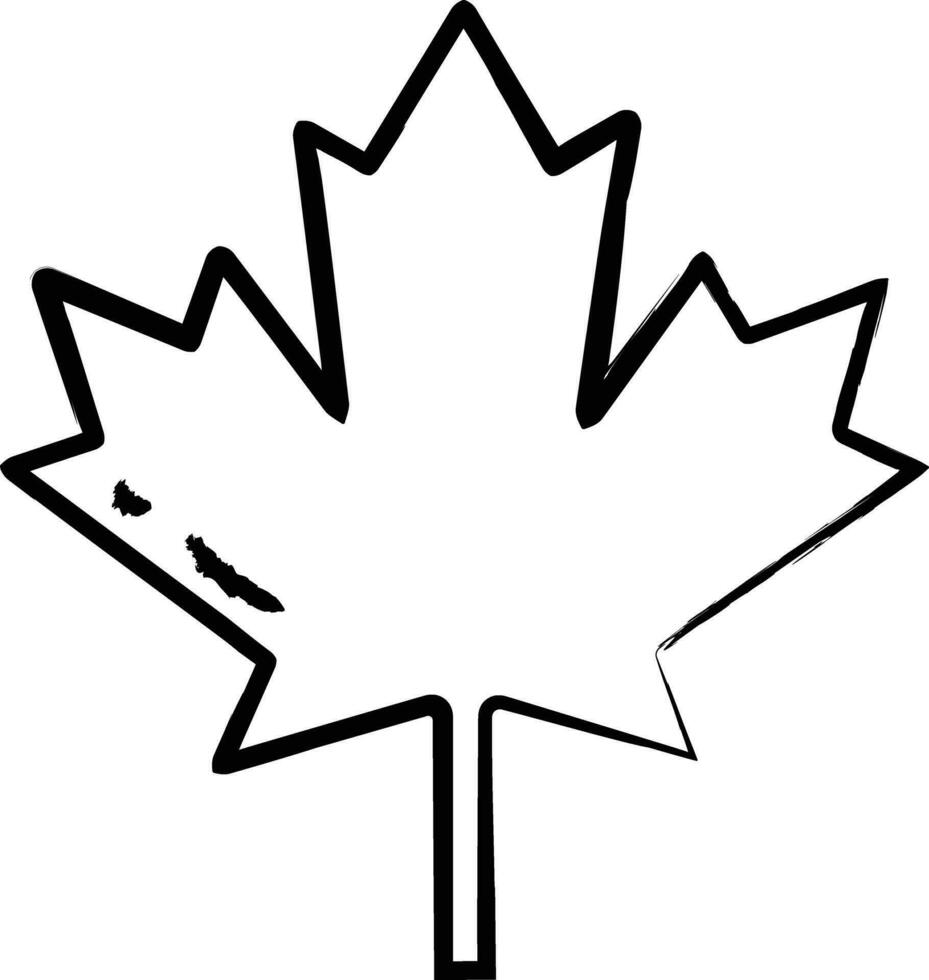 Canadá mapa mão desenhado vetor ilustração
