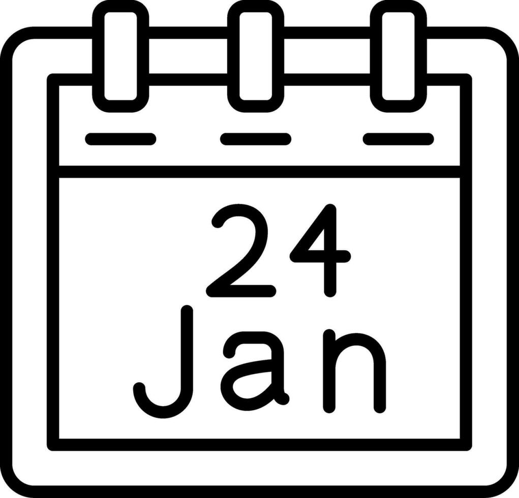 janeiro 24 vetor ícone