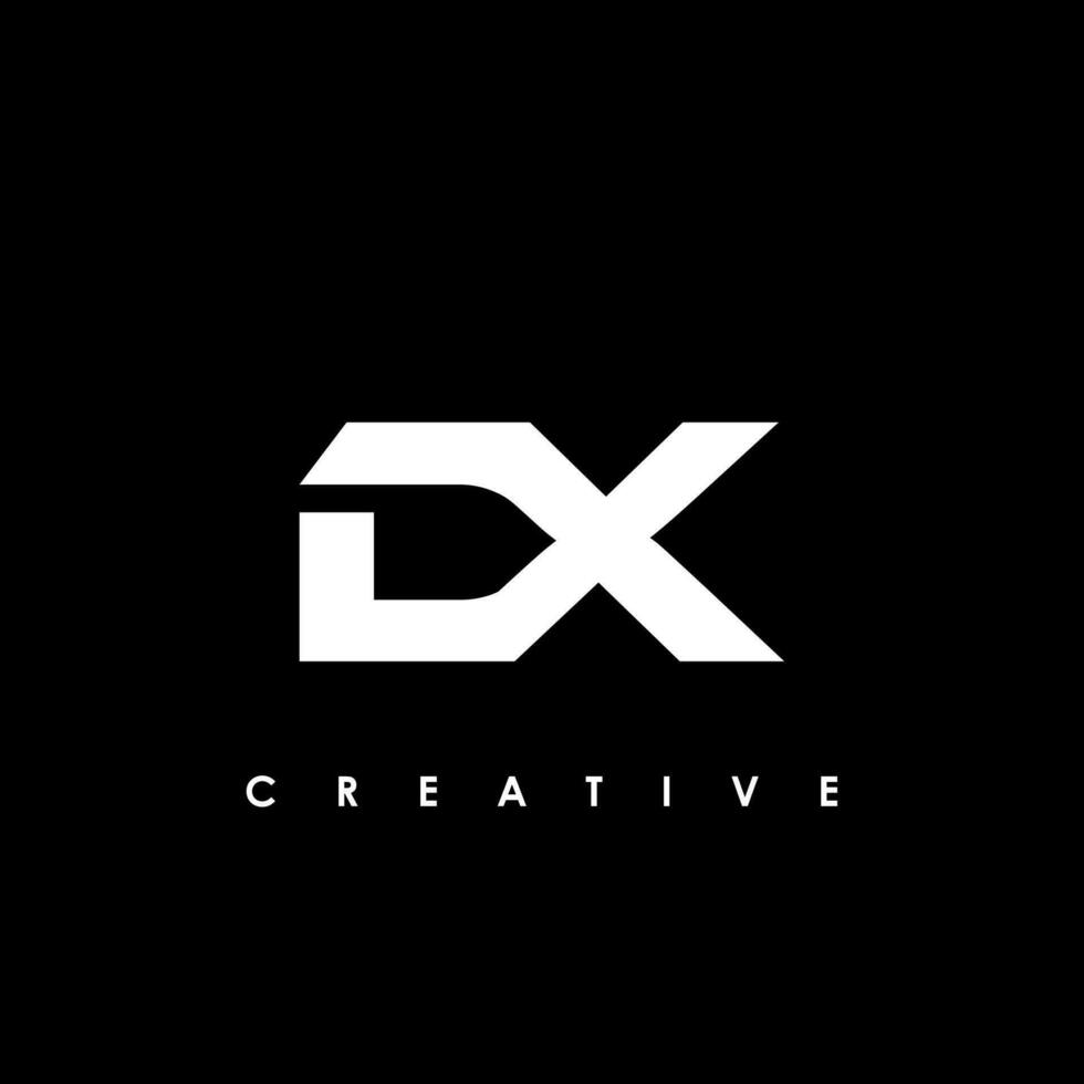 dx carta inicial logotipo Projeto modelo vetor ilustração