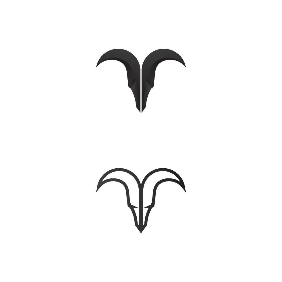 logotipo do esporte animal vaca cabeça de touro e búfalo vetor