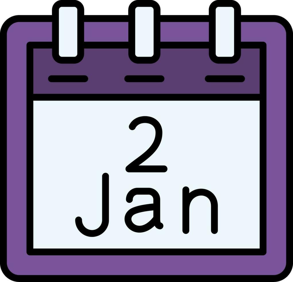 janeiro 2 vetor ícone