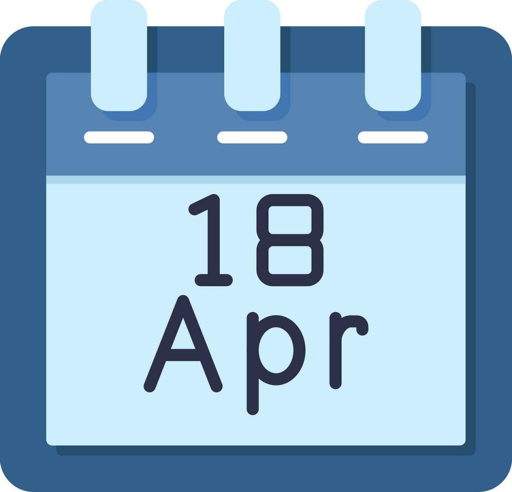 abril 18 vetor ícone