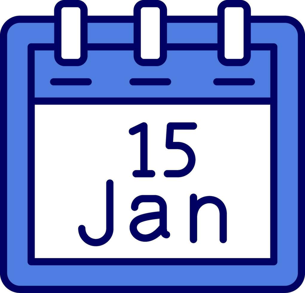 janeiro 15 vetor ícone