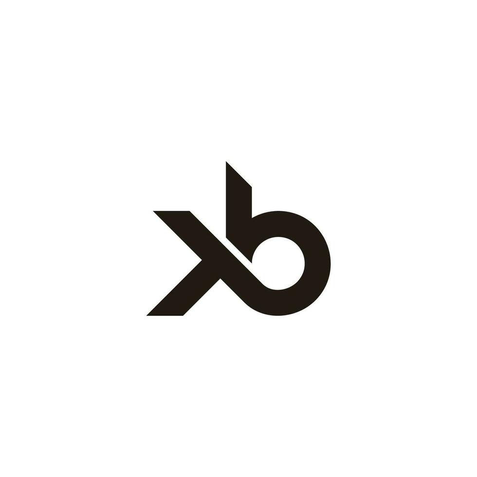 carta xb tb simples ciclo geométrico logotipo vetor