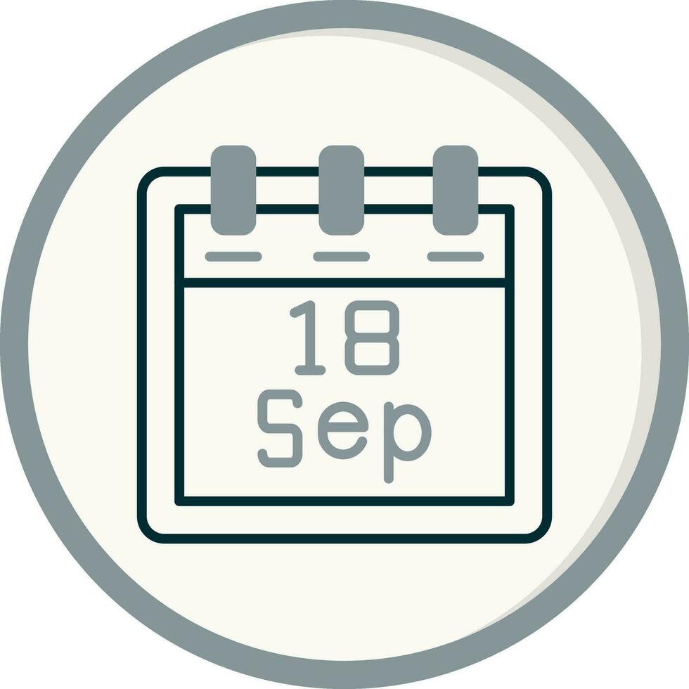 setembro 18 vetor ícone