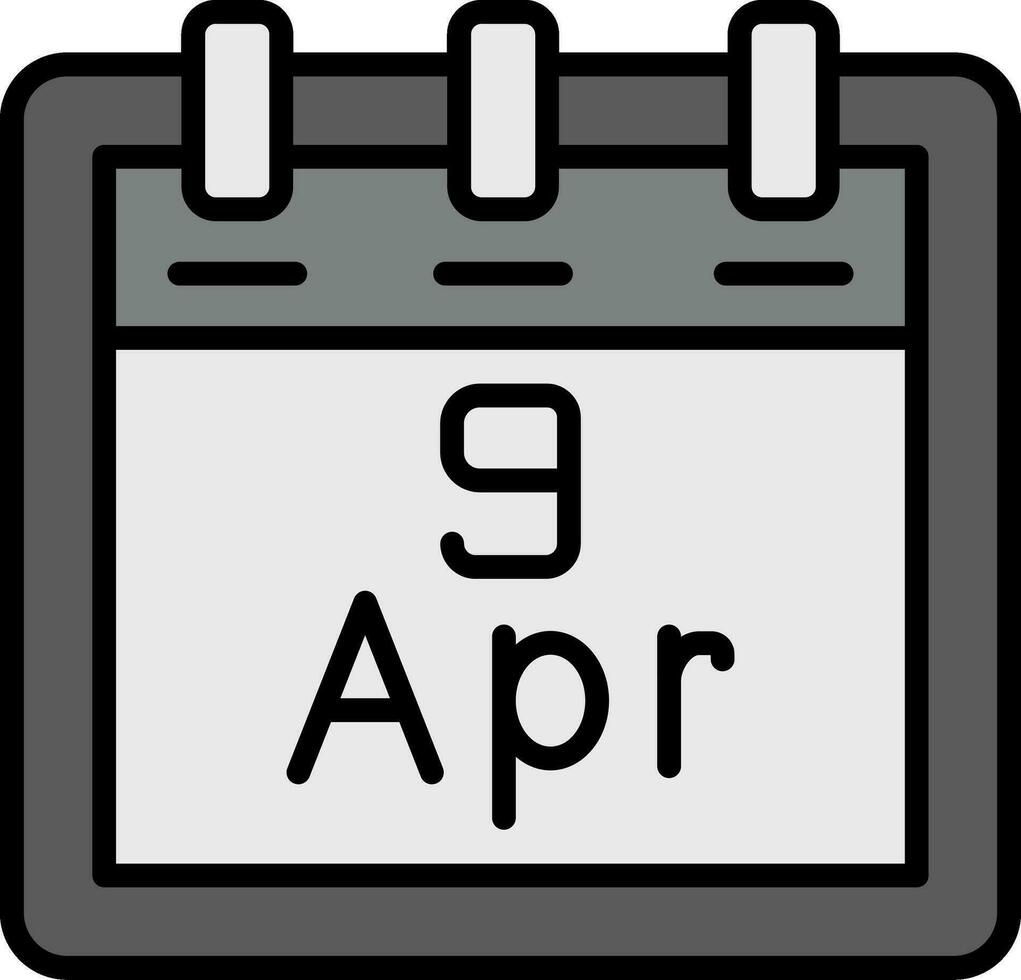 abril 9 vetor ícone
