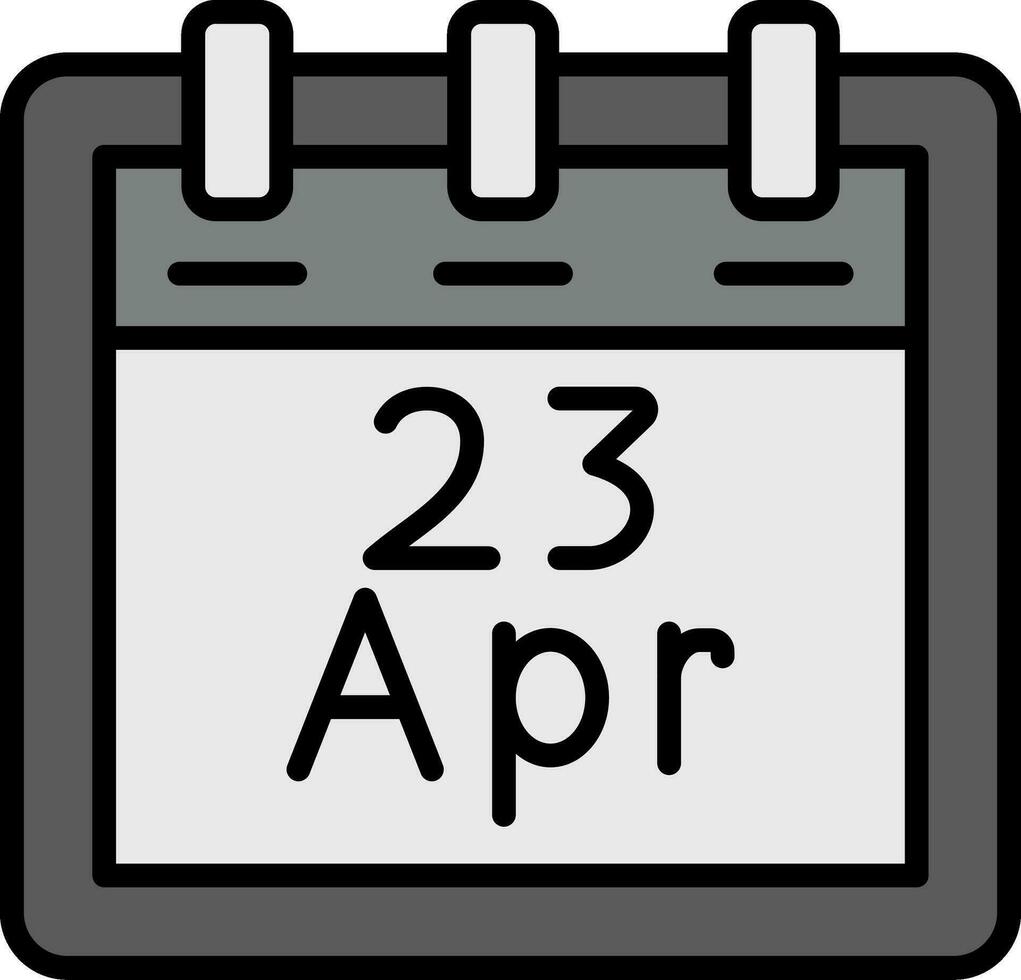 abril 23 vetor ícone