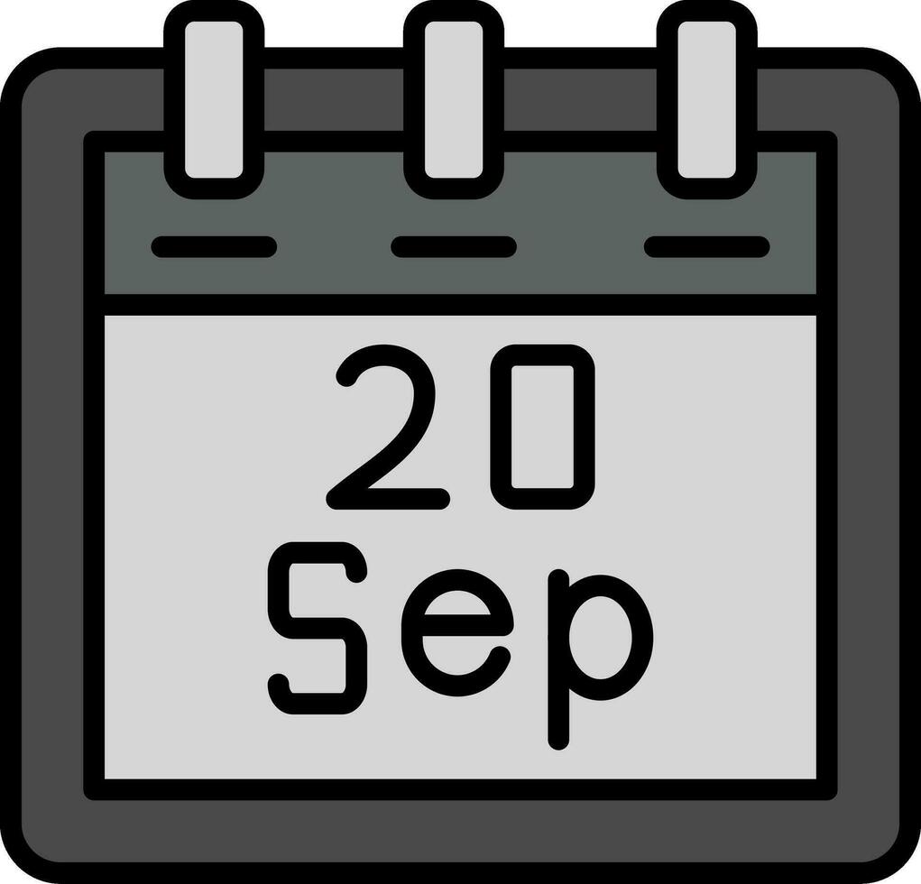 setembro 20 vetor ícone
