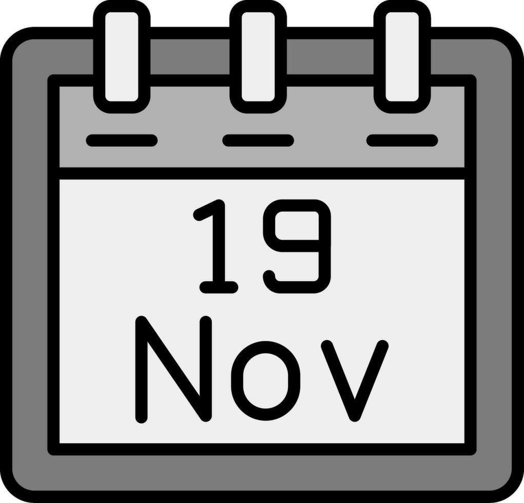 novembro 19 vetor ícone