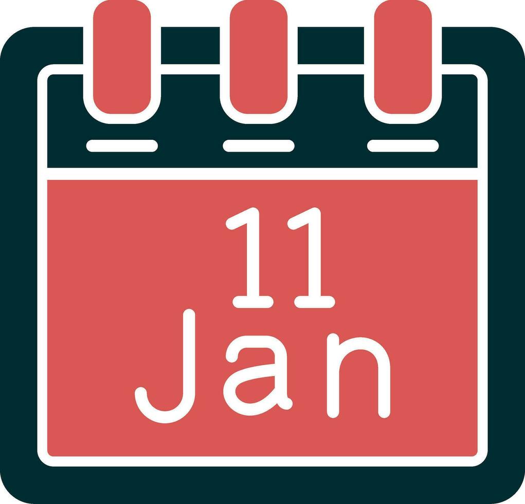 janeiro 11 vetor ícone