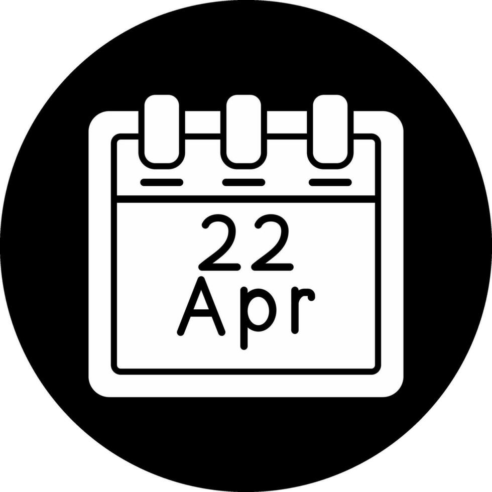 abril 22 vetor ícone