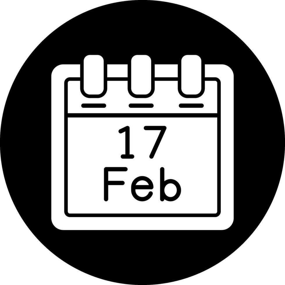fevereiro 17 vetor ícone