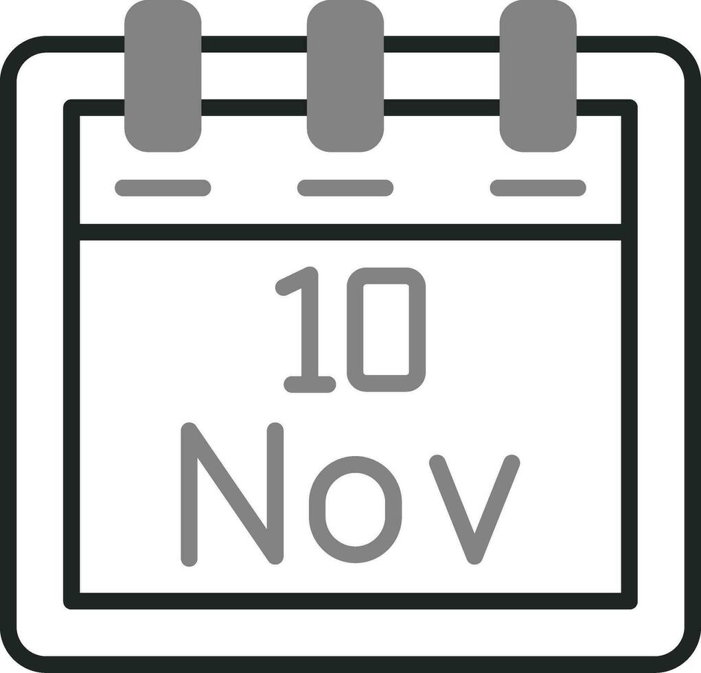 novembro 10 vetor ícone