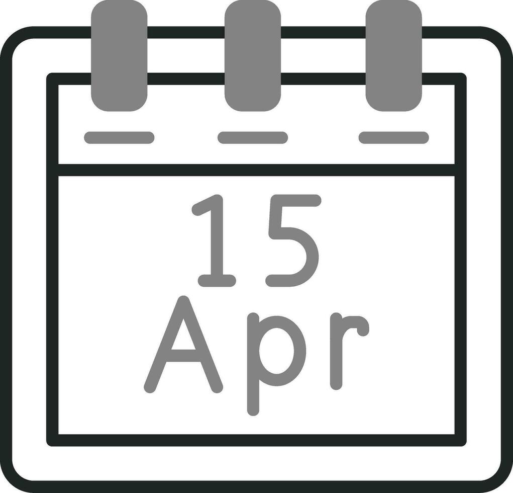 abril 15 vetor ícone