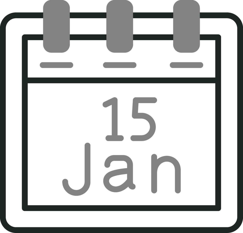 janeiro 15 vetor ícone