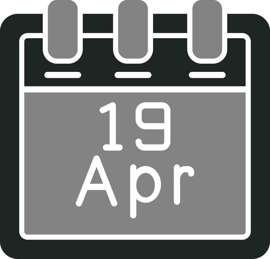 abril 19 vetor ícone