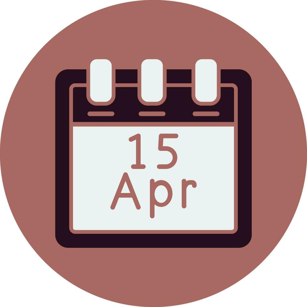 abril 15 vetor ícone