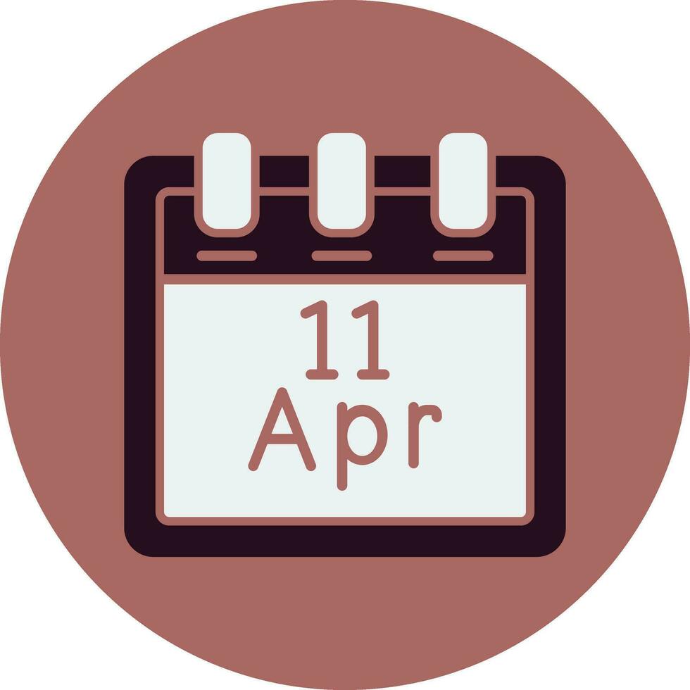 abril 11 vetor ícone