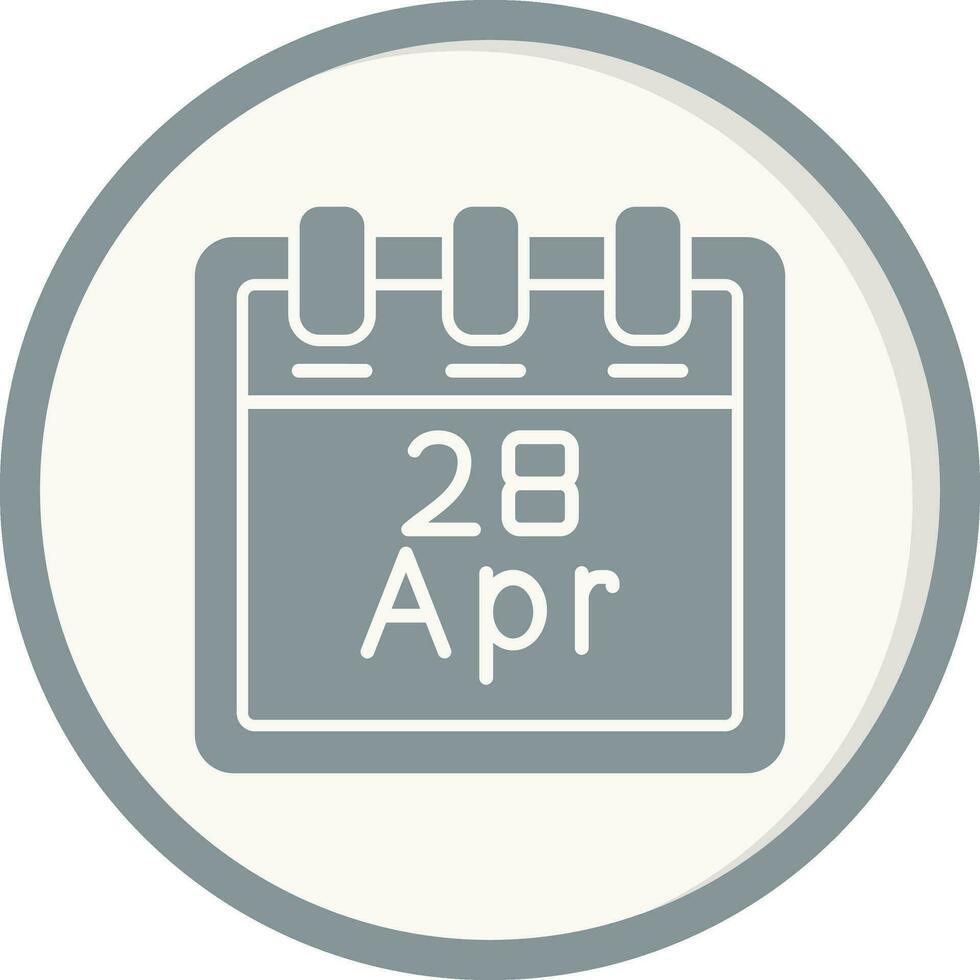 abril 28 vetor ícone