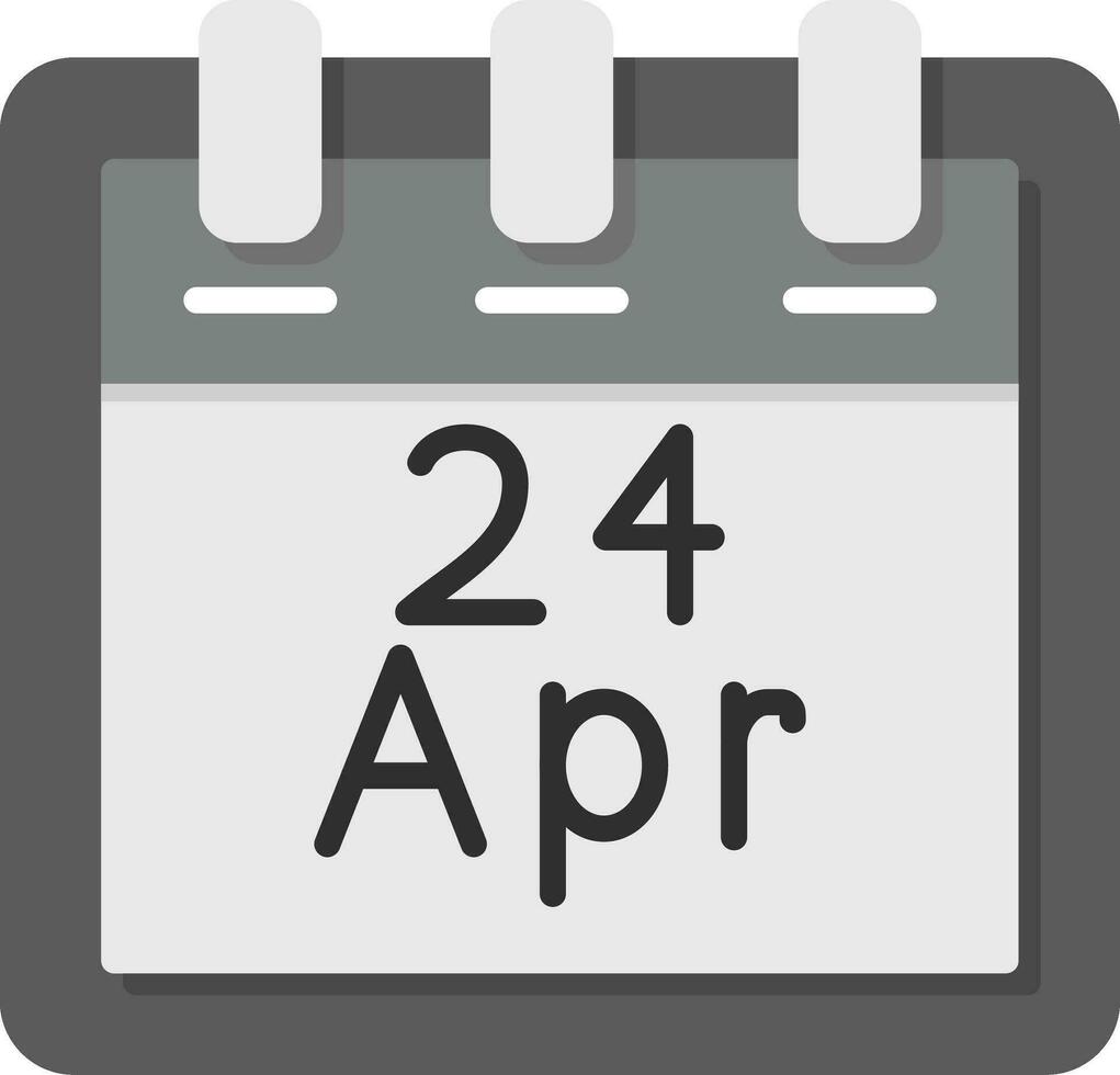 abril 24 vetor ícone