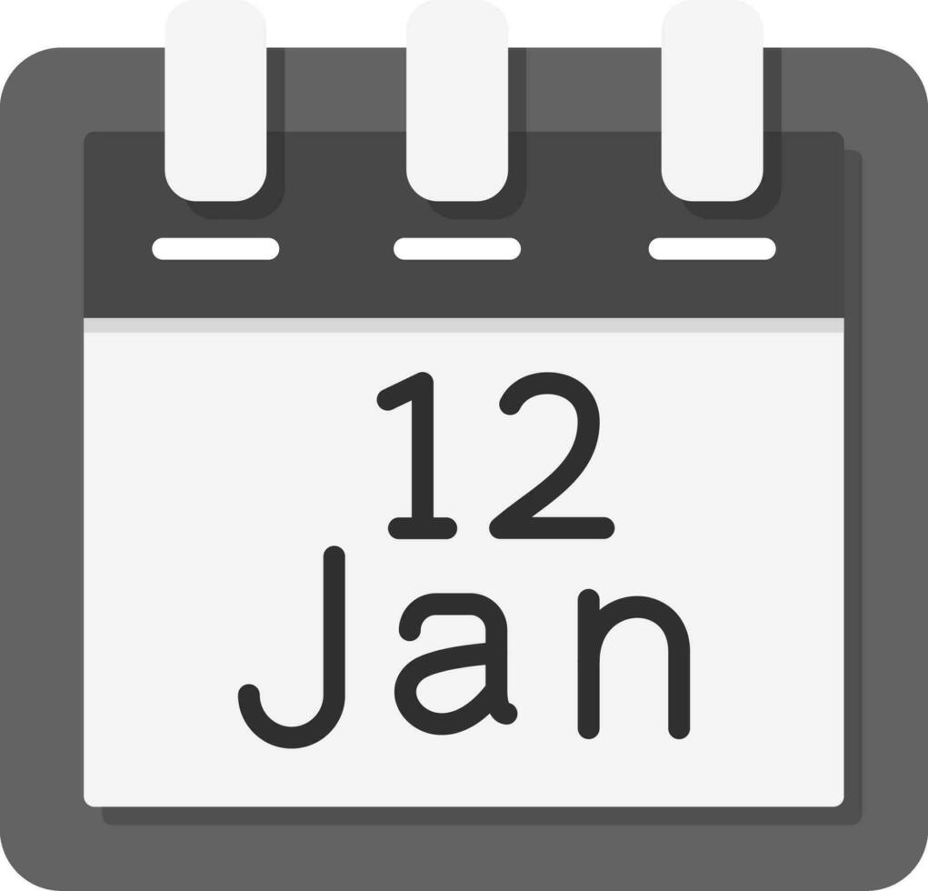 janeiro 12 vetor ícone