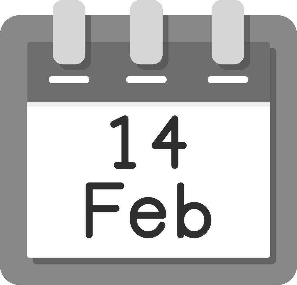 fevereiro 14 vetor ícone