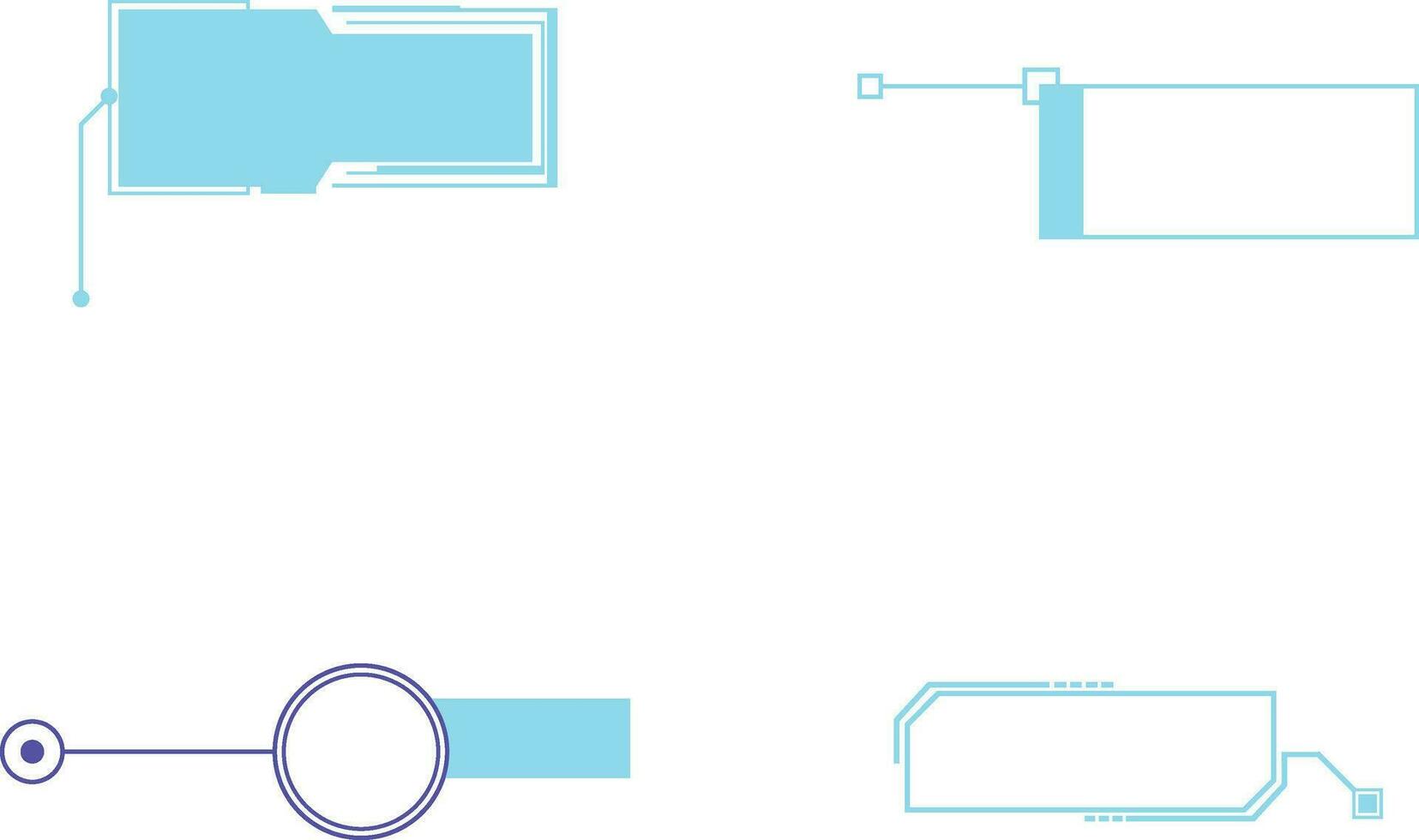 hud Chamar título com geométrico forma. isolado em branco fundo. vetor ilustração definir.