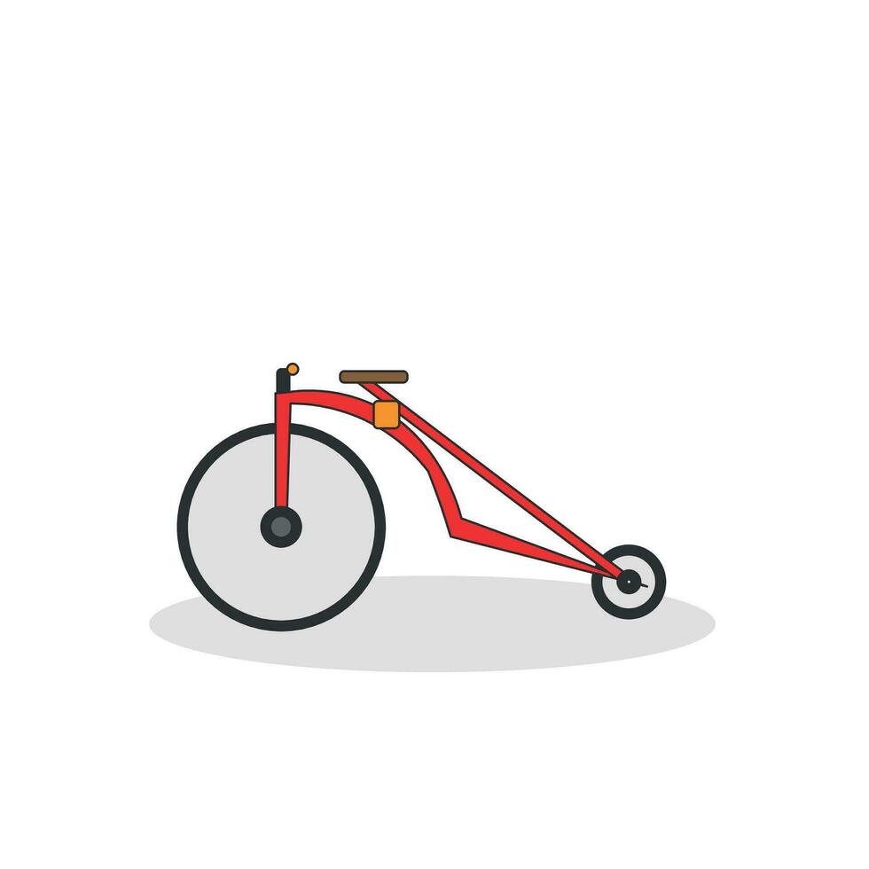 circo vermelho bicicleta em branco fundo vetor