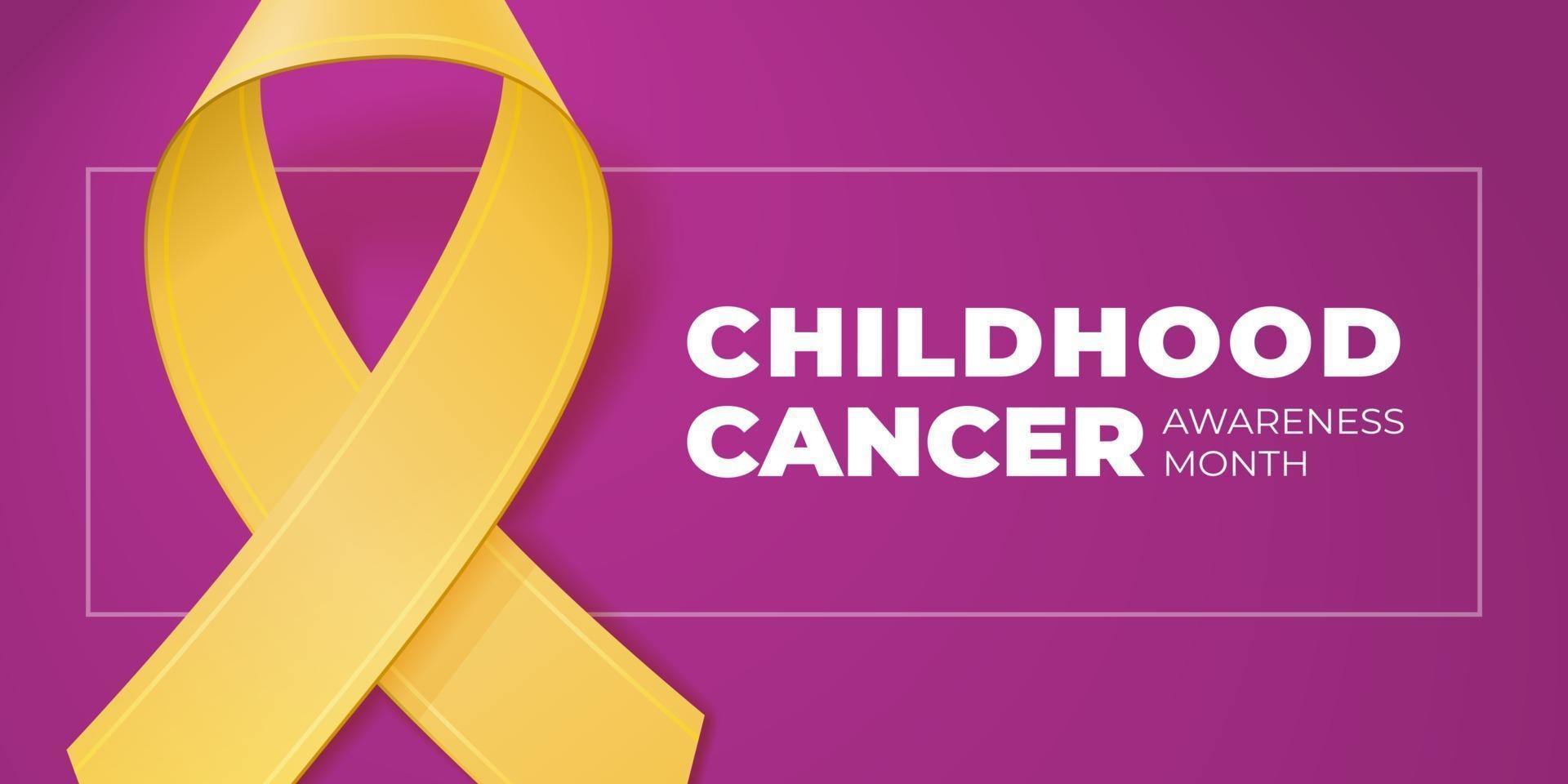 fita amarela com espaço de cópia. mês de conscientização do câncer infantil. vetor
