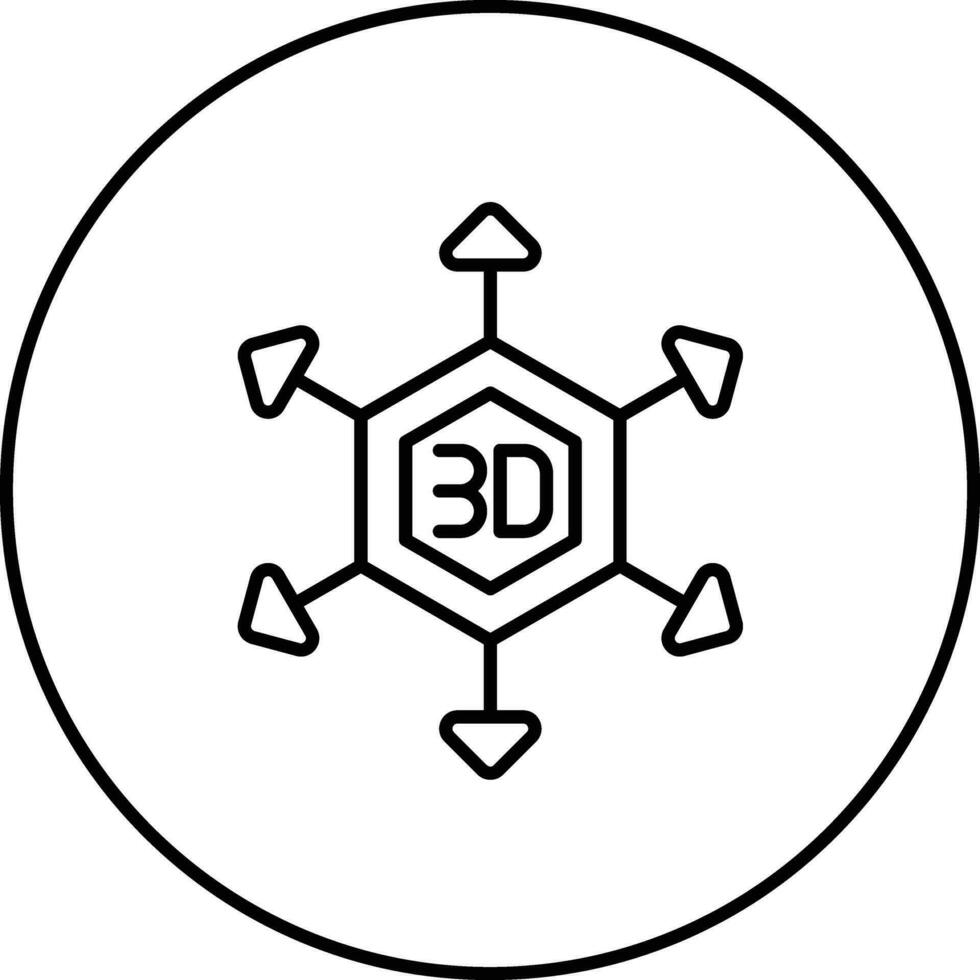 ícone de vetor de modelagem 3D