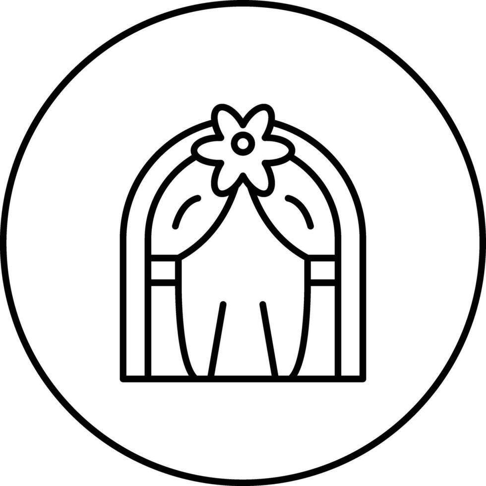ícone de vetor de arco de casamento