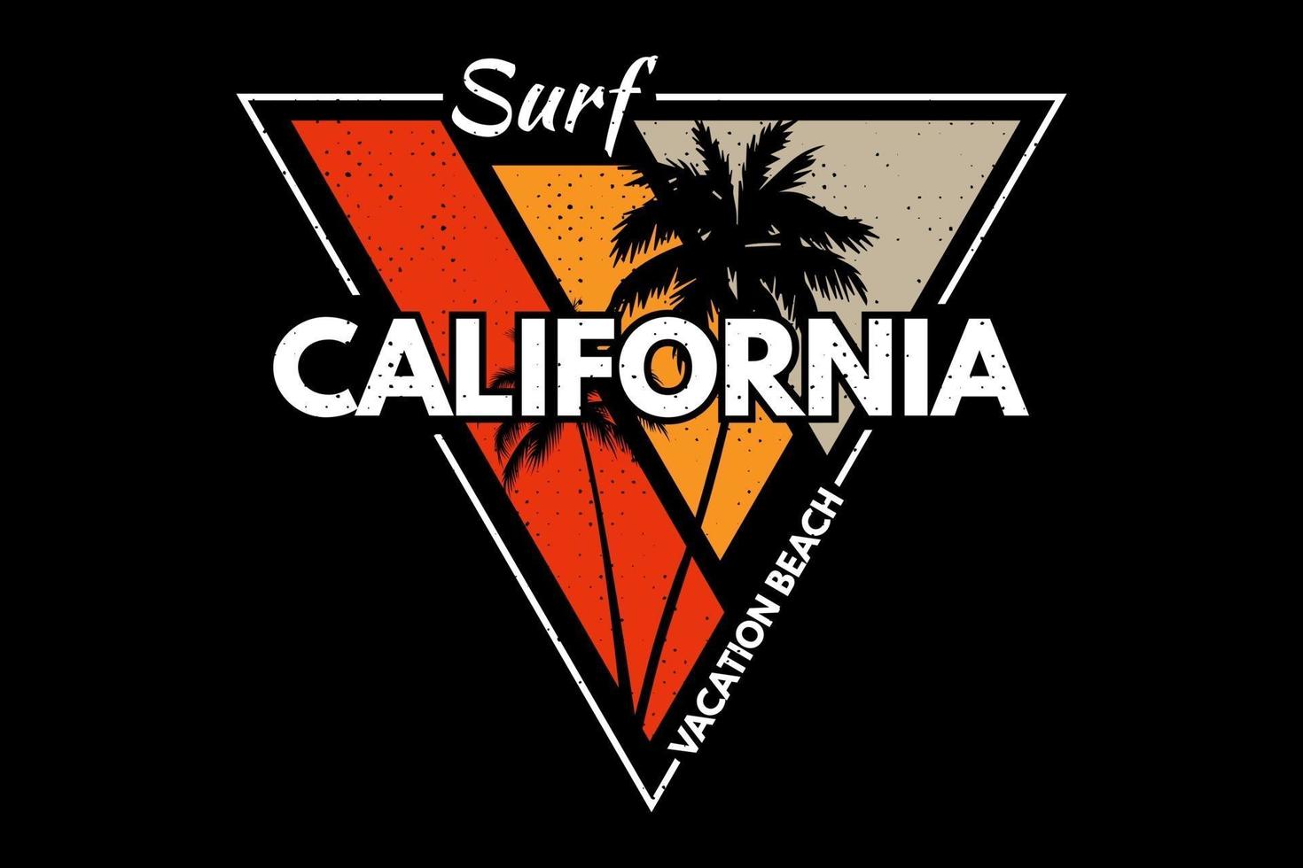 surf palm férias califórnia vetor