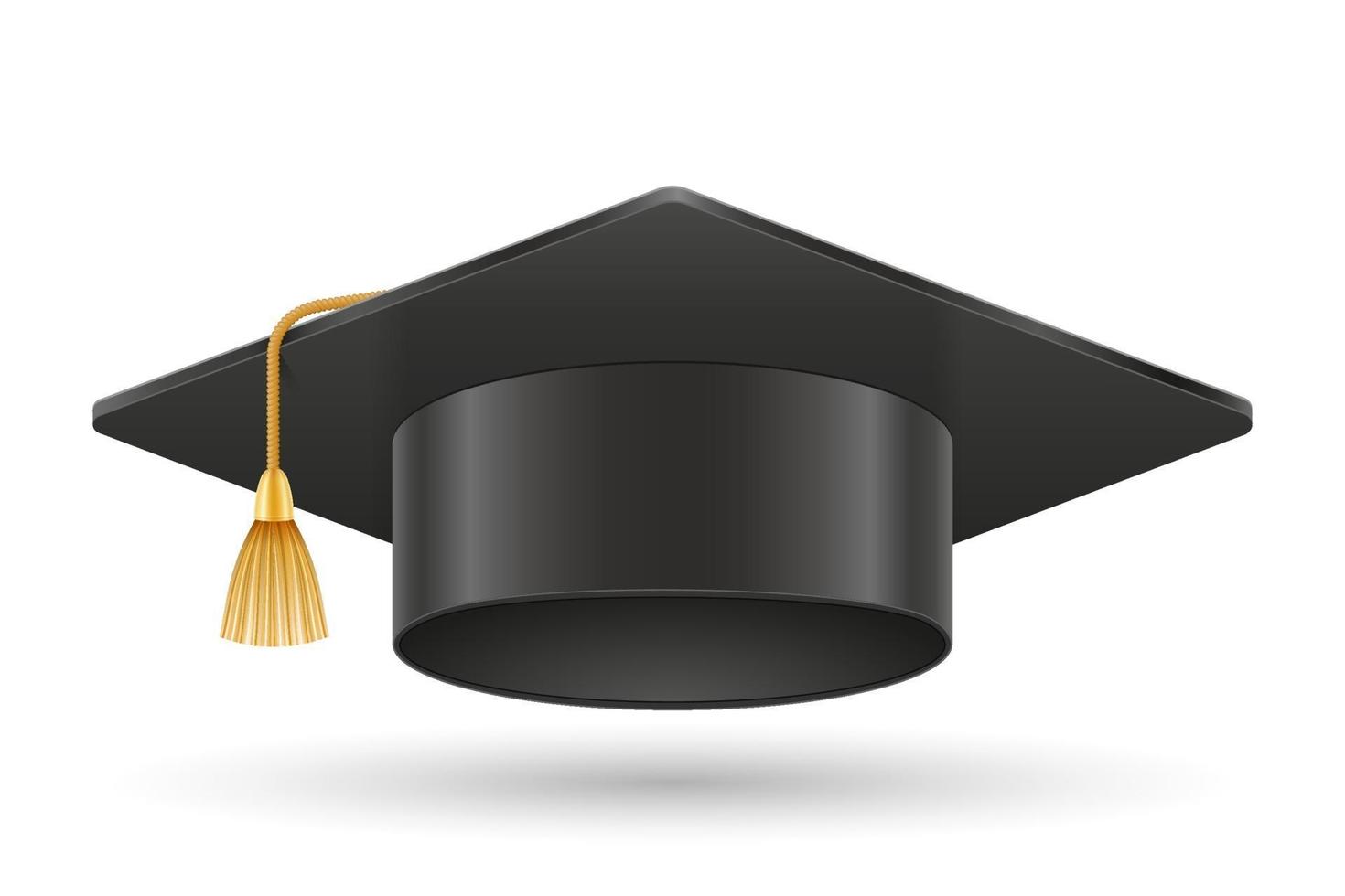 ilustração vetorial de chapéu de pós-graduação em faculdade e academia vetor