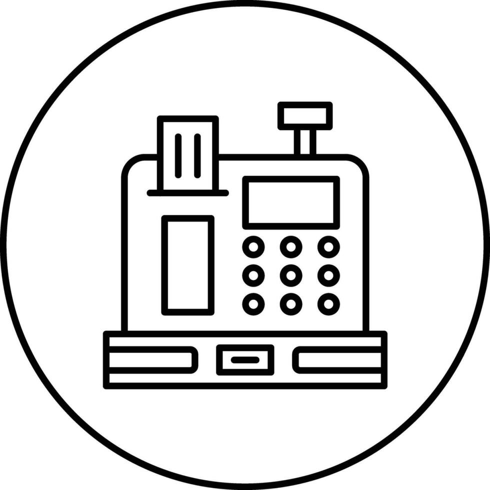 ícone de vetor de caixa registradora