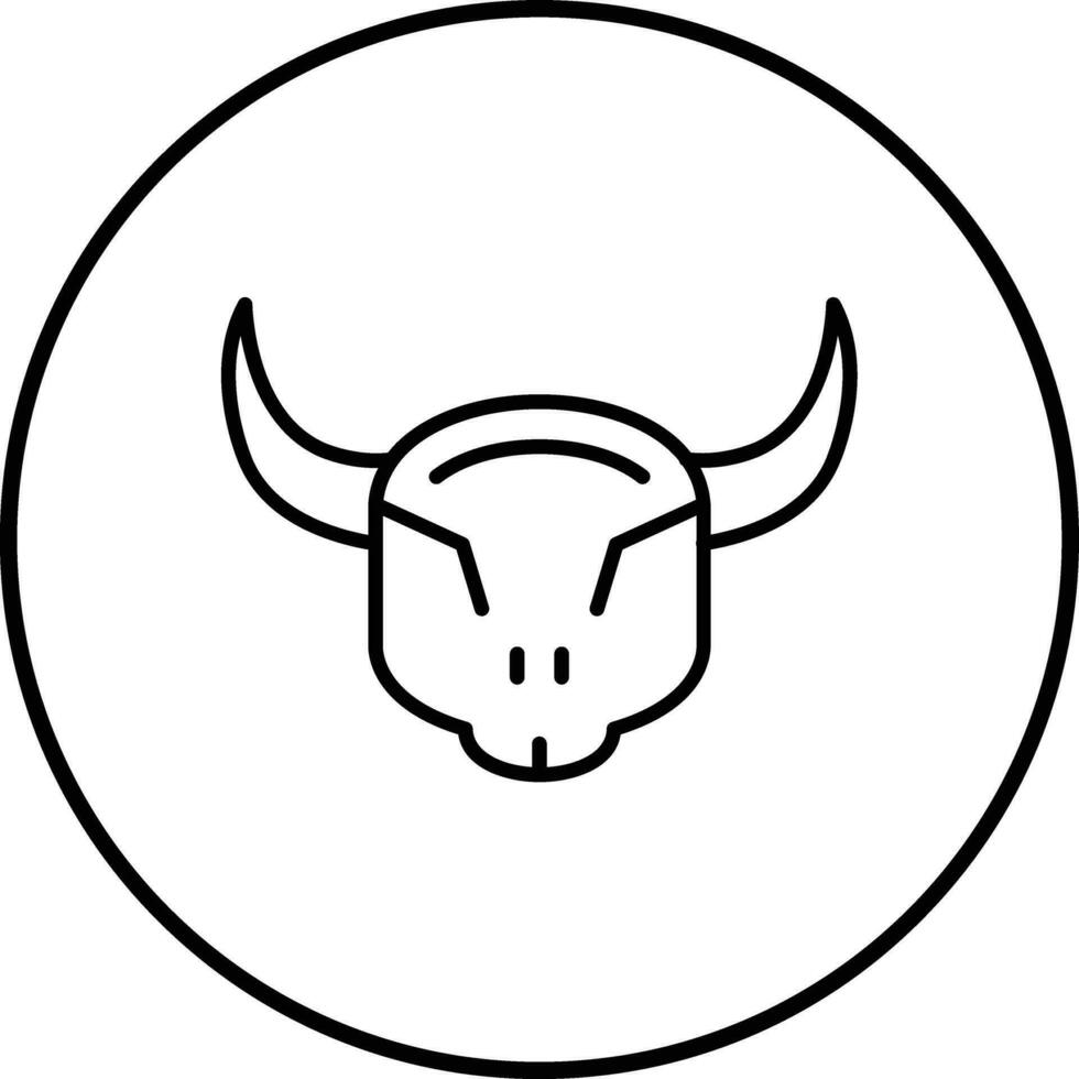 touro crânio vetor ícone