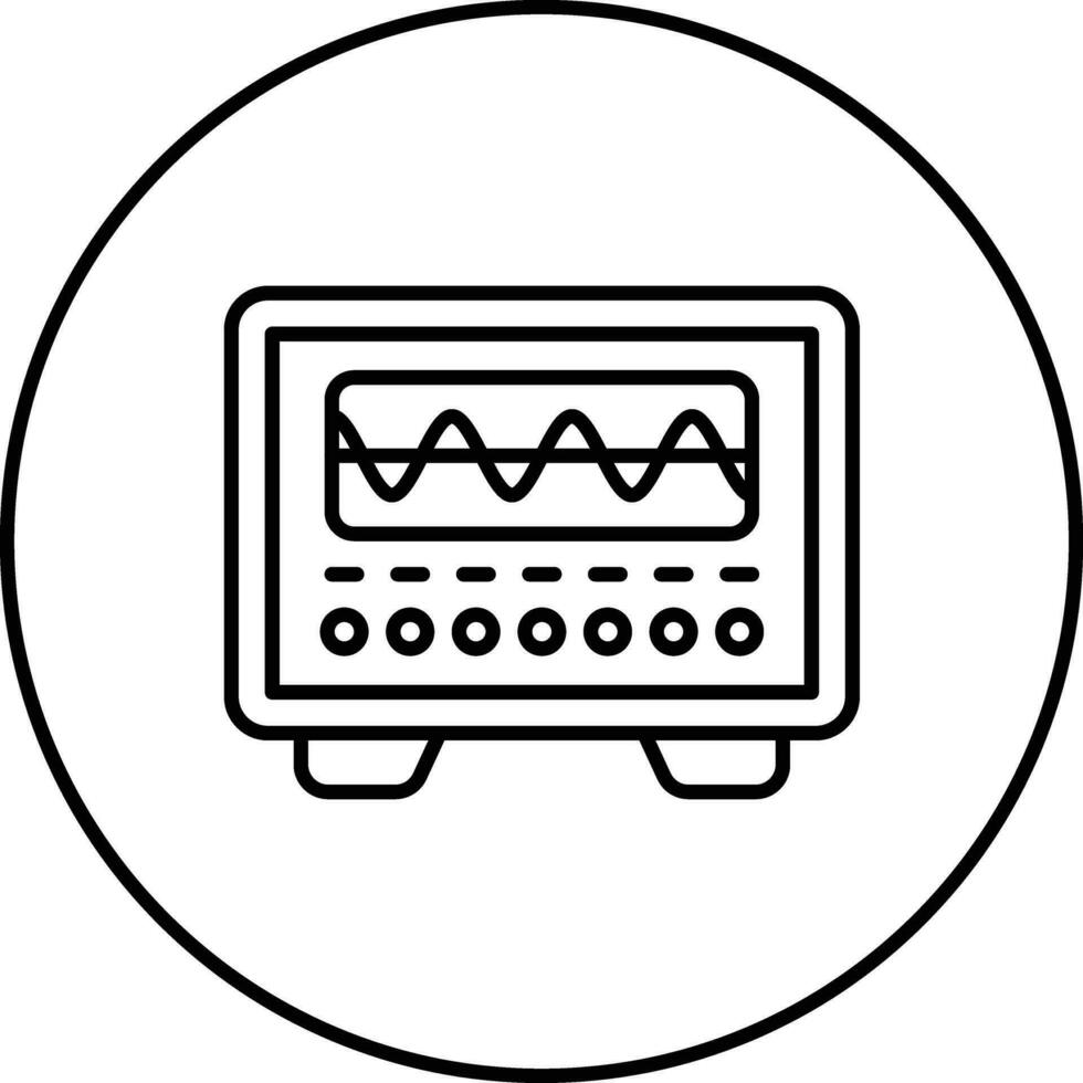 ícone de vetor de osciloscópio