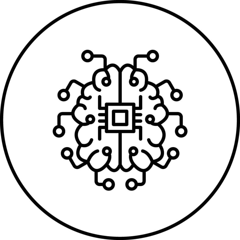 cérebro o circuito vetor ícone