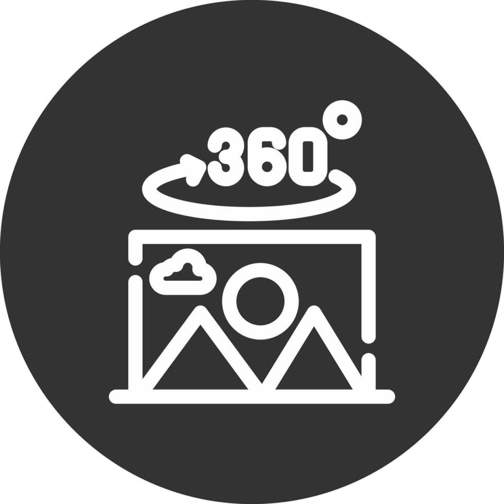 360 grau foto criativo ícone Projeto vetor