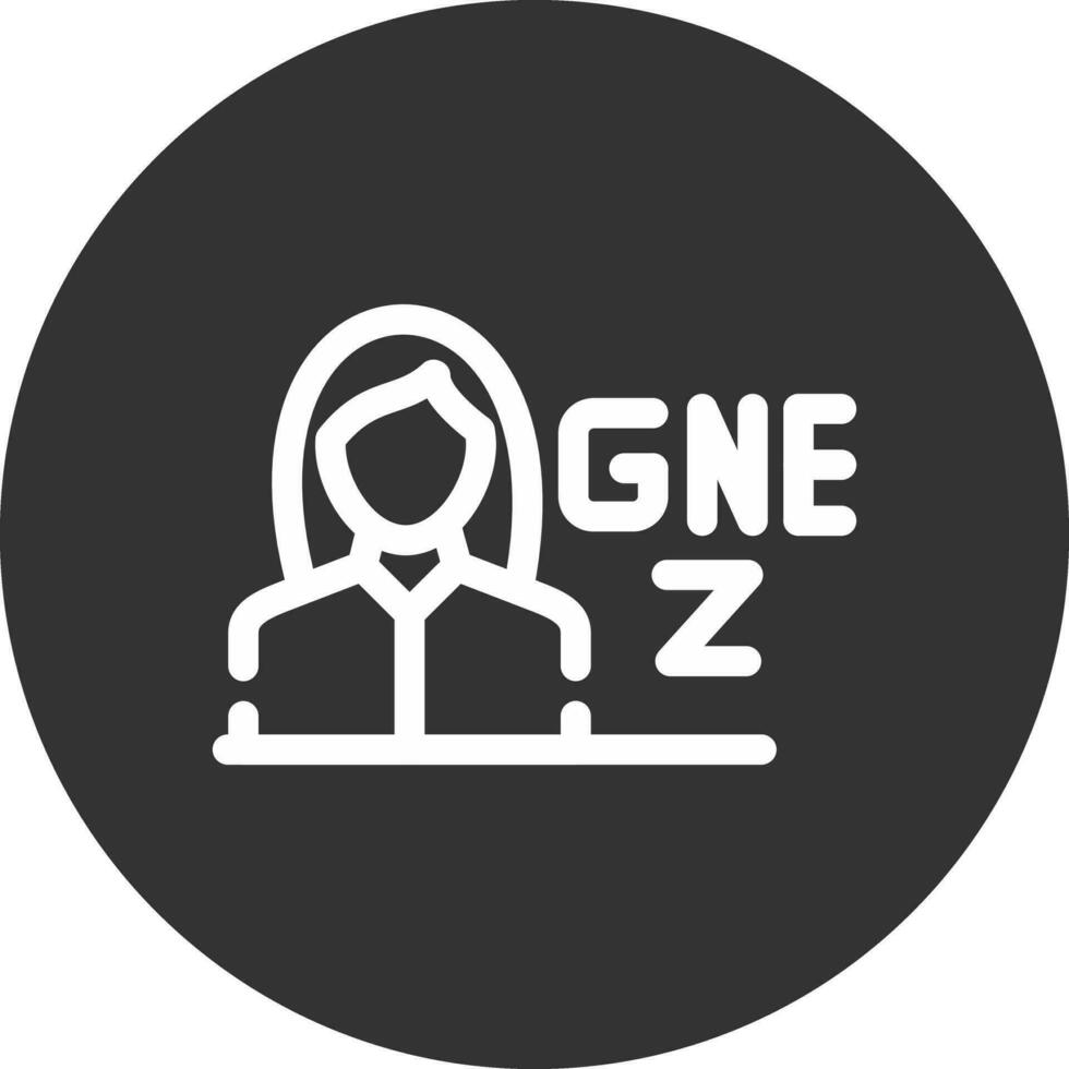 gen z fêmea criativo ícone Projeto vetor